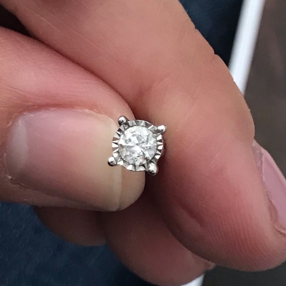 Diamond stud earrings